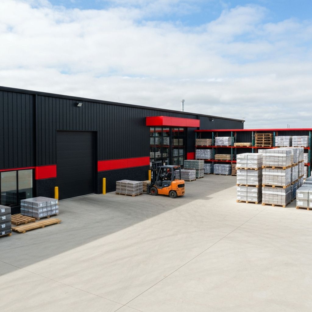 Entrada da loja com área de carga